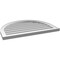 Ekena Millwork Round Top Surface Mount PVC Gable Vent w/ 2"W x 1-1/2"P Brickmould Frame, 30"W x 22"H GVPRT30X2202SN - alternate 5